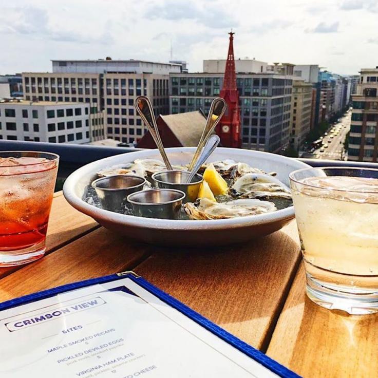 Oysters and cocktails at whiskey diner