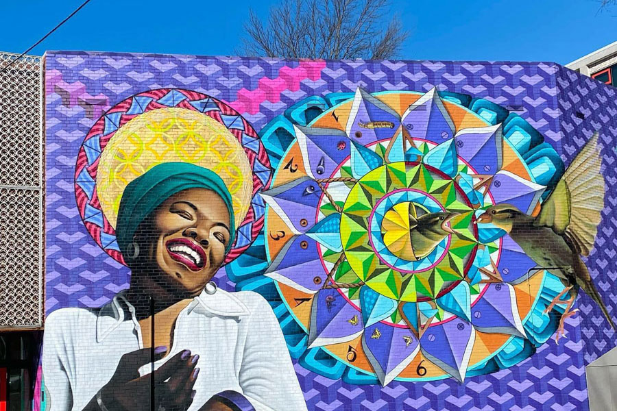 'Nourishing and Flourishing with Delight' mural