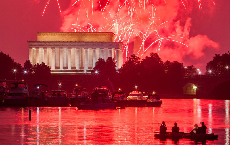 Fourth of July Fireworks over the Lincoln Memorial - Things to Do Independence Day Weekend in Washington, DC