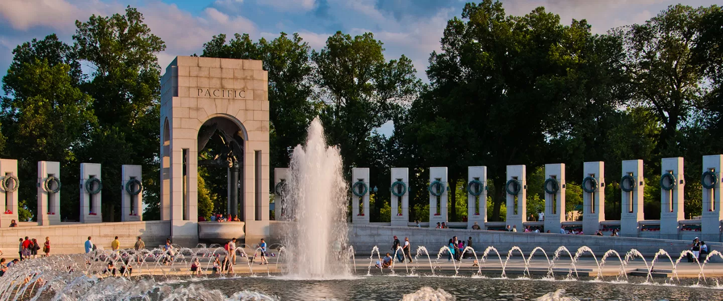 WWII Memorial during Summer