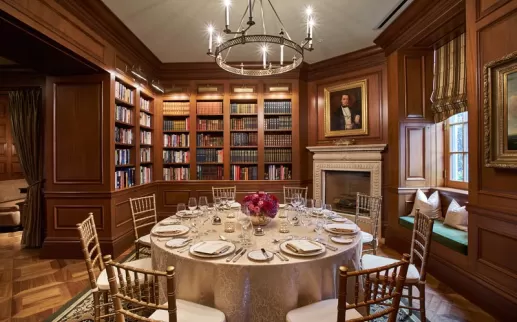 Intimate meeting and event spaces in Washington, DC - The Jefferson Hotel's Book Room near Dupont Circle and Downtown DC
